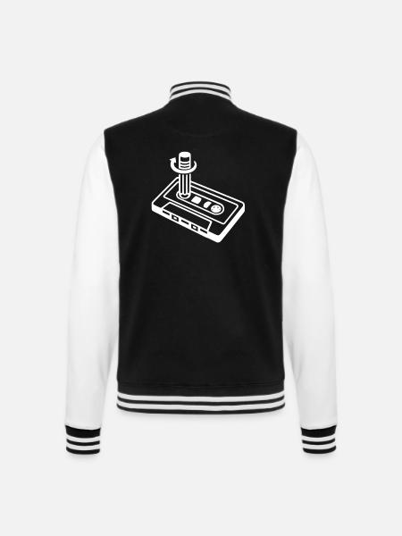 Kassette und Stift - Bleistift - College-Sweatjacke - Schwarz/Weiß