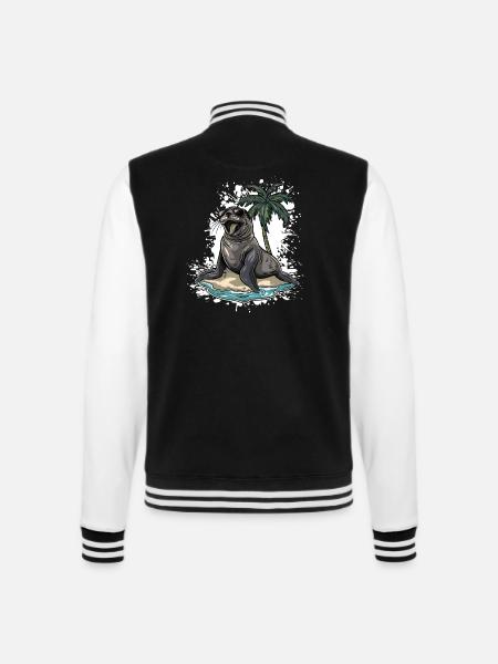 Robbe Sommer Urlaub - College-Sweatjacke - Schwarz/Weiß