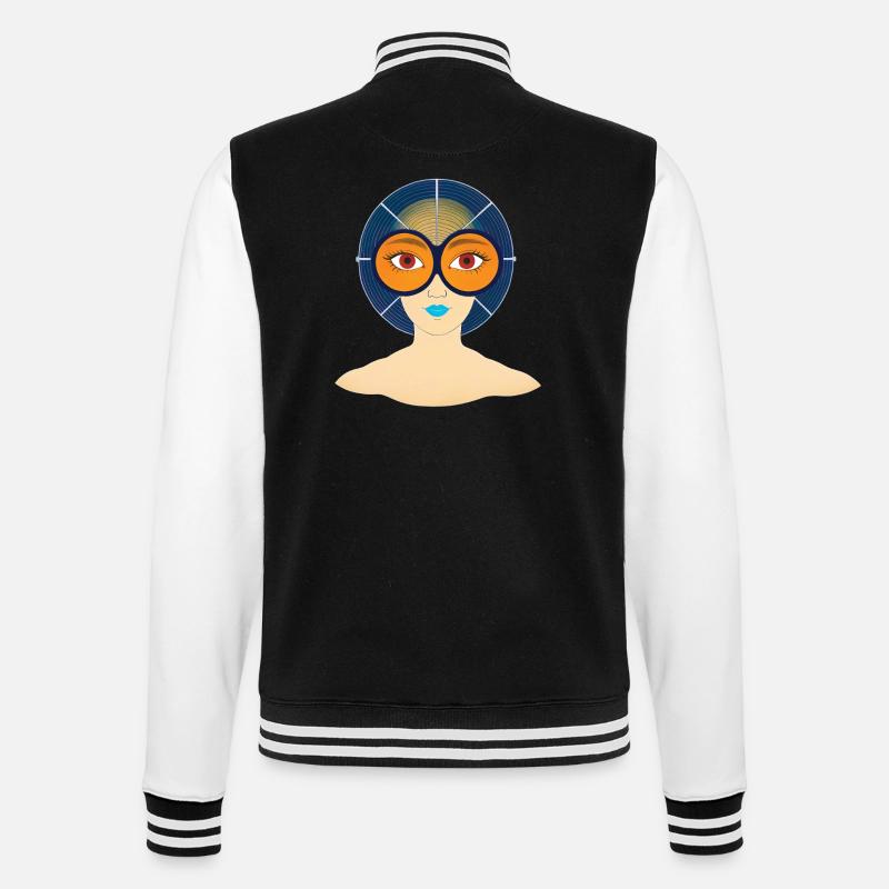 FREE YOUR MIND #2 - nice people - College Sweat Jacket - black/white