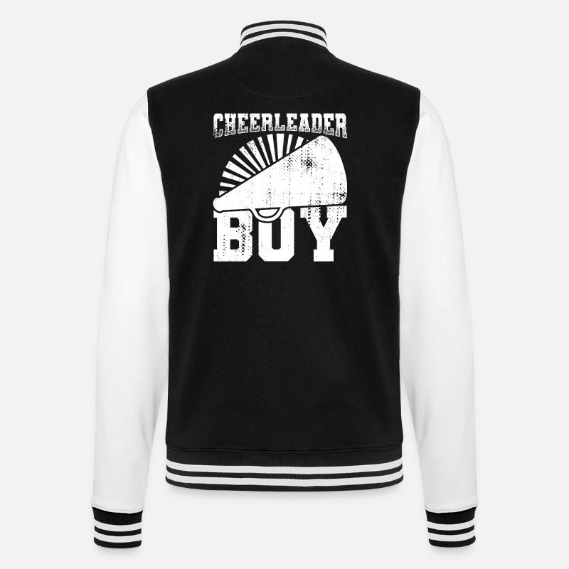 Cheerleader Boy - College Sweat Jacket - black/white