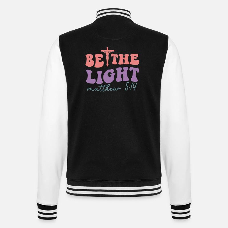 Sei das Licht - College-Sweatjacke - Schwarz/Weiß