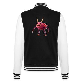 Rotes TickToc Monster - College-Sweatjacke - Schwarz/Weiß - Hinten - Marisol (170cm)