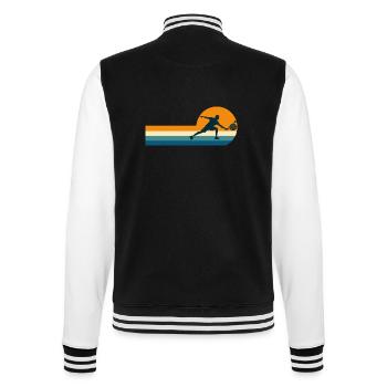 Padel-Spieler Padel-Tennis - College-Sweatjacke - Schwarz/Weiß - Hinten - Marisol (170cm)