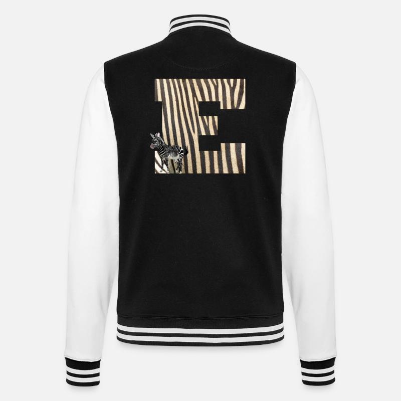 zebra e - College-Sweatjacke - Schwarz/Weiß
