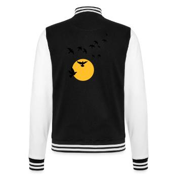 Birds in the sunset - College Sweat Jacket - black/white - Back - Marisol (170cm)