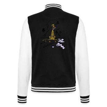 workaholic - College Sweat Jacket - black/white - Back - Marisol (170cm)