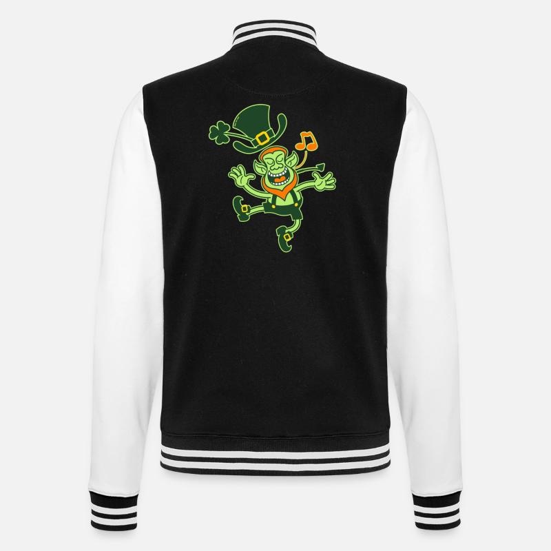 Leprechaun Dancing and Singing - College Sweat Jacket - black/white