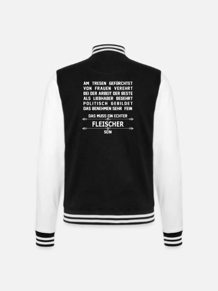 fleischer - College-Sweatjacke - Schwarz/Weiß