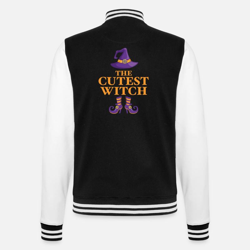 The Cutest Witch - College Sweat Jacket - black/white