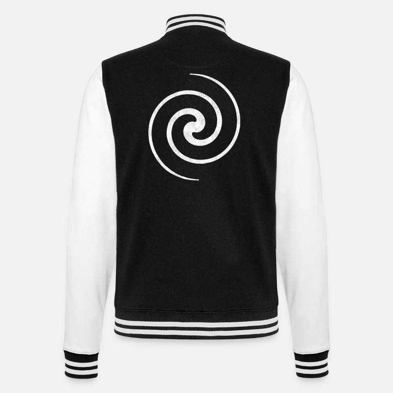 Wirbel - College-Sweatjacke - Schwarz/WeiĂź
