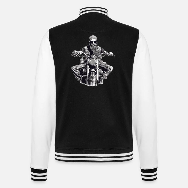 Al der Biker - College-Sweatjacke - Schwarz/Weiß