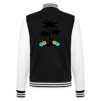palme hibiskus - College-Sweatjacke - Schwarz/Weiß - Hinten - Marisol (170cm)