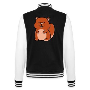 hamster - College-Sweatjacke - Schwarz/Weiß - Hinten - Marisol (170cm)