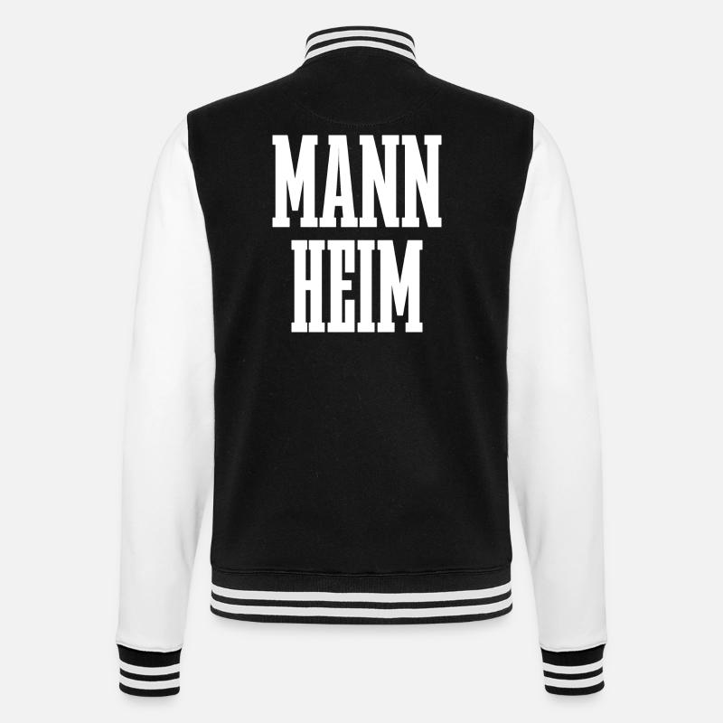Mannheim - College-Sweatjacke - Schwarz/Weiß