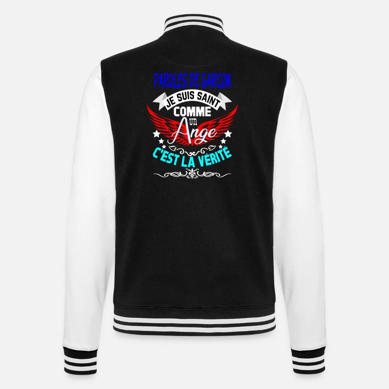 Boy's lyrics SAINT ANGE - College Sweat Jacket - black/white