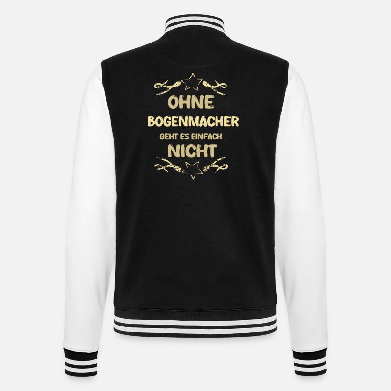 Bow makers as bow makers - College Sweat Jacket - black/white