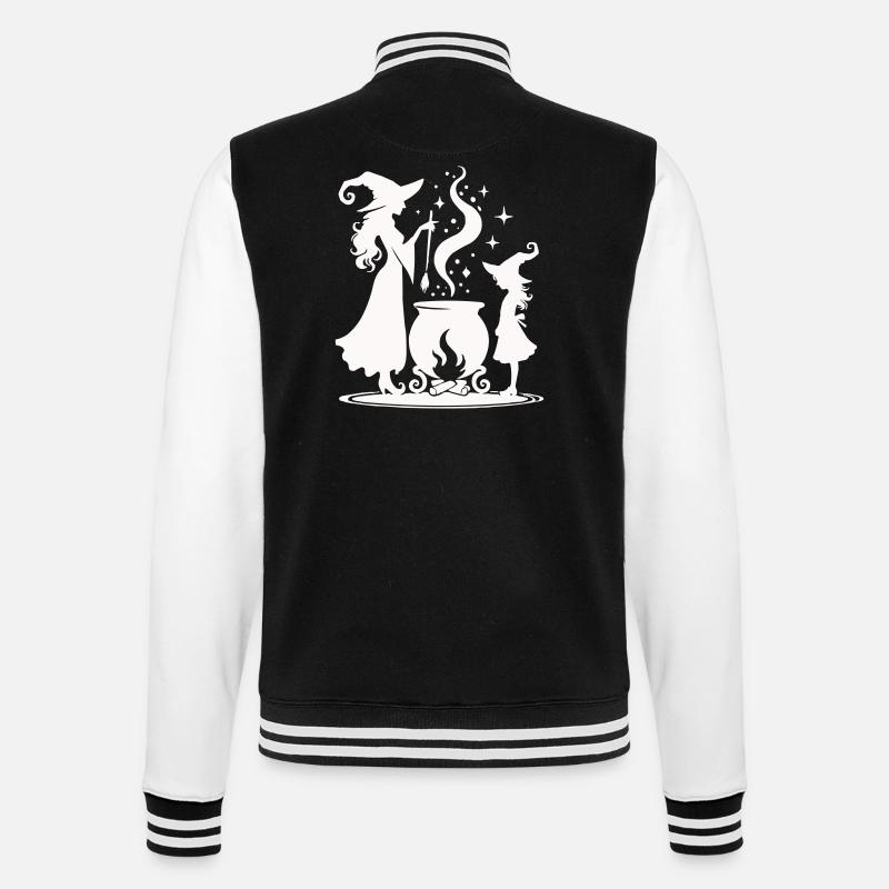 Hexe Hexenkessel - College-Sweatjacke - Schwarz/Weiß