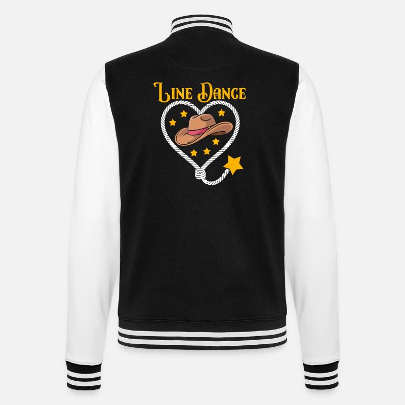 Line Dance Herz Hut - College-Sweatjacke - Schwarz/Weiß