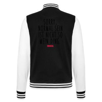 Normal sein - College-Sweatjacke - Schwarz/Weiß - Hinten - Marisol (170cm)