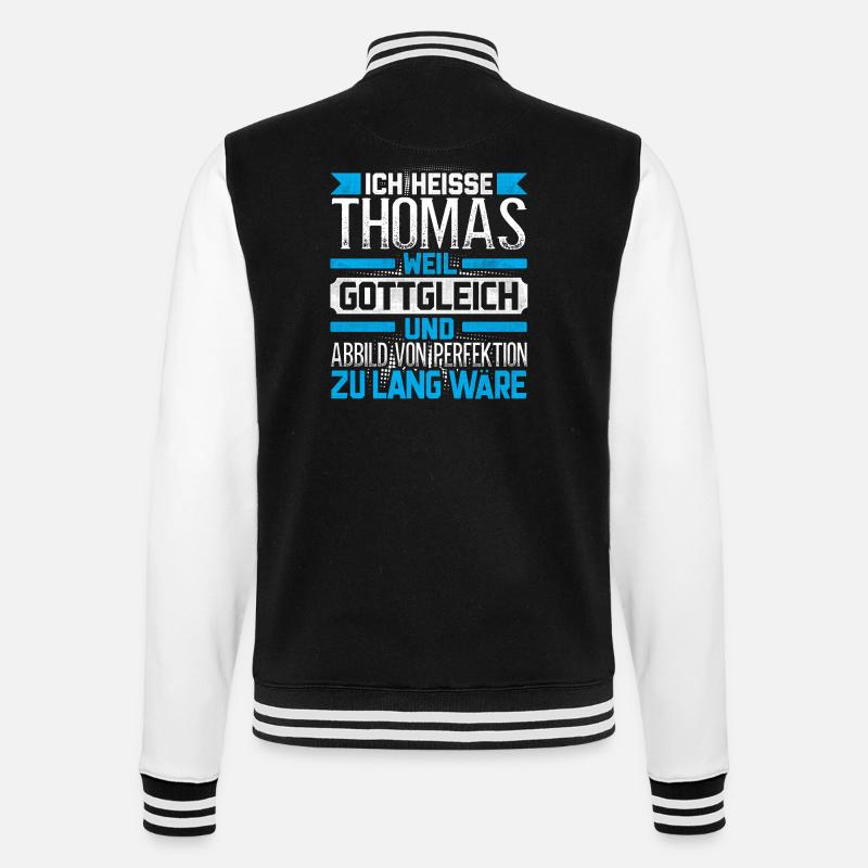 THOMAS - Gottgleich - College-Sweatjacke - Schwarz/Weiß