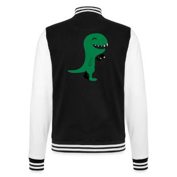 Funny Table Tennis Dinos - College Sweat Jacket - black/white - Back - Marisol (170cm)