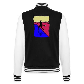 Padel Geschenk für Padel Spieler - College-Sweatjacke - Schwarz/Weiß - Hinten - Marisol (170cm)