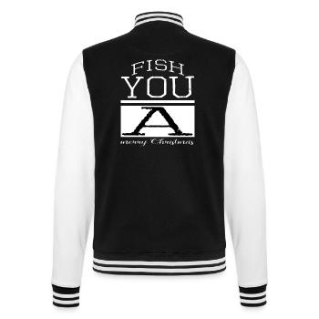 Love Fishing Boat Fishing Rod Sea - College Sweat Jacket - black/white - Back - Marisol (170cm)