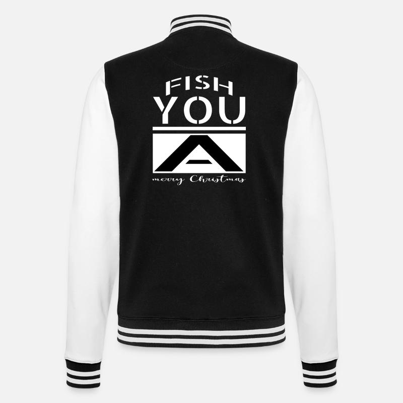 Christmas Present Dinosaur Lover Beards - College Sweat Jacket - black/white