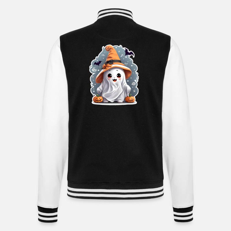 Ghosti - College-Sweatjacke - Schwarz/Weiß