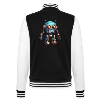 Roboter / Maschine / KI / Technology / Mechanik - College-Sweatjacke - Schwarz/Weiß - Hinten - Marisol (170cm)