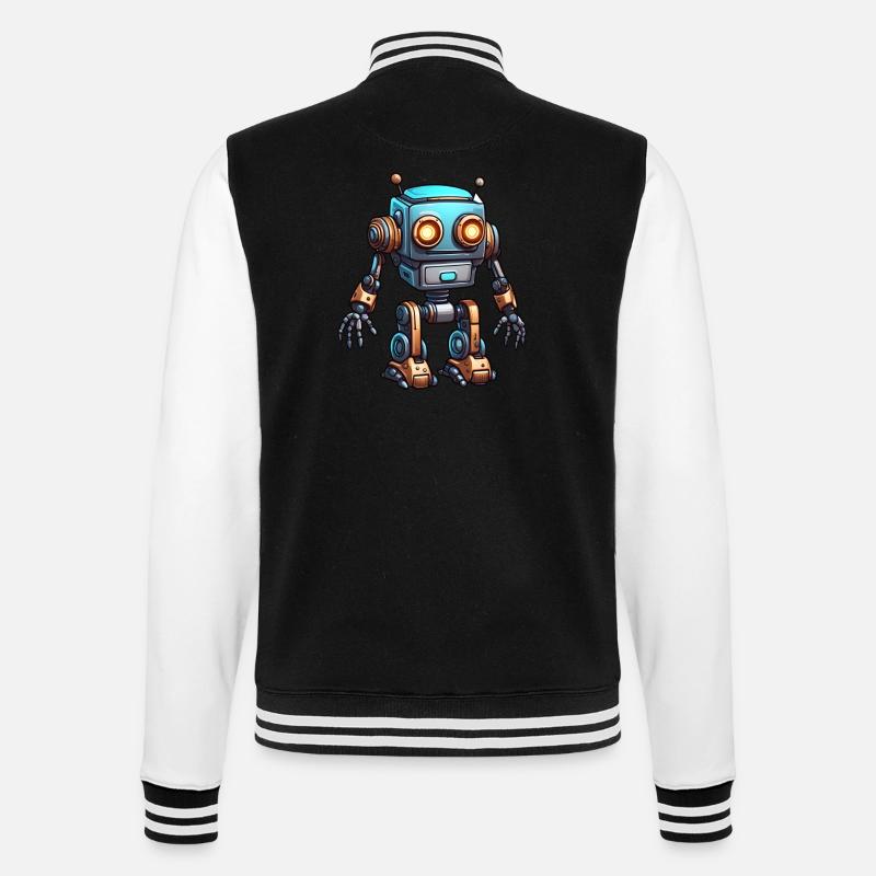Robot / Machine / IA / Technologie / Mécanique - Veste Teddy - noir/blanc