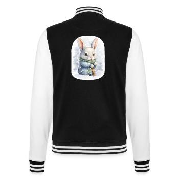 Bunny in the Snow Magic - College Sweat Jacket - black/white - Back - Marisol (170cm)