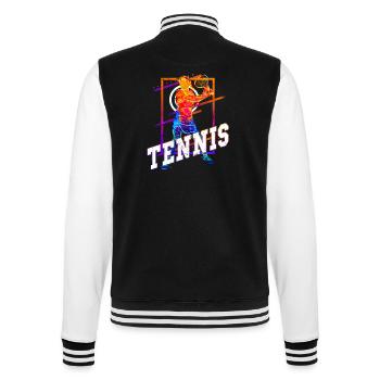 Tennis Tennisspielerin Frau Sport Match Verein Fan - College-Sweatjacke - Schwarz/Weiß - Hinten - Marisol (170cm)