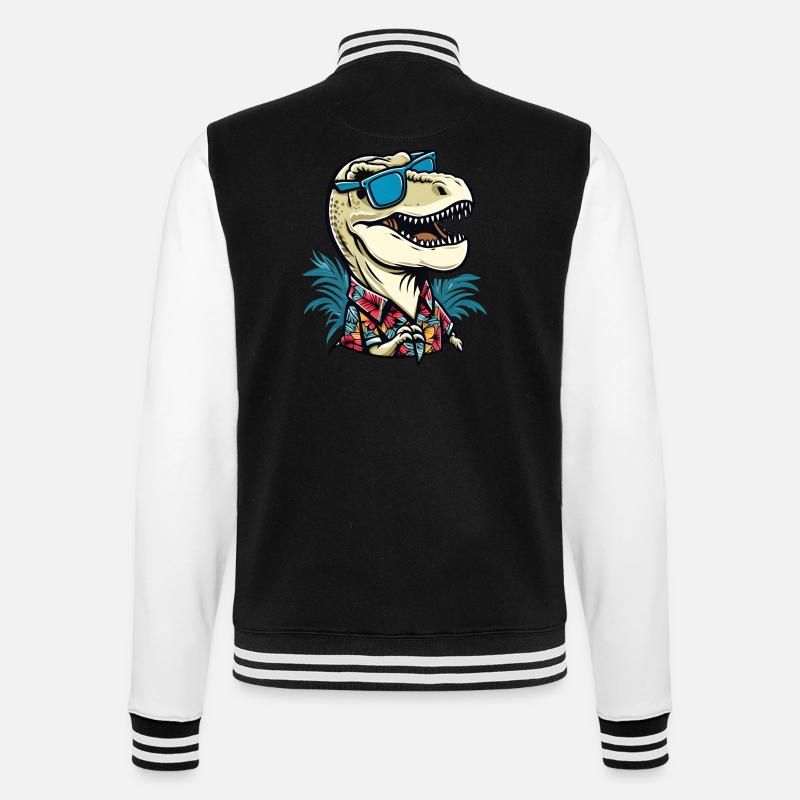 T-rex en vacances - Veste Teddy - noir/blanc