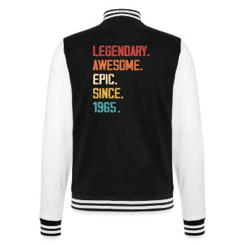 Épique et Légendaire né en 1965 : 59e anniversaire - Veste Teddy - noir/blanc - Dos - Marisol (170cm)