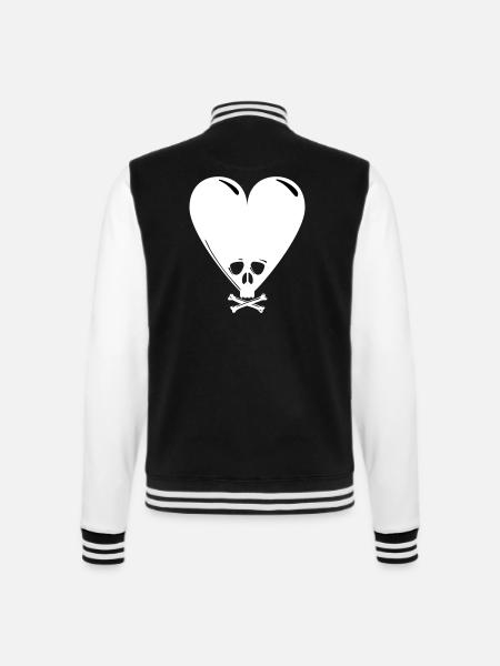 Black Valentine - College Sweat Jacket - black/white