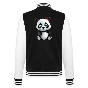Panda - College-Sweatjacke - Schwarz/Weiß - Hinten - Marisol (170cm)