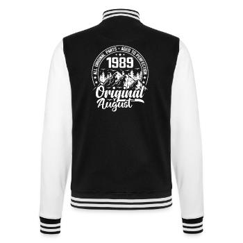 août 1989 Original:35 Ans Cadeau d'Anniversaire - Veste Teddy - noir/blanc - Dos - Marisol (170cm)