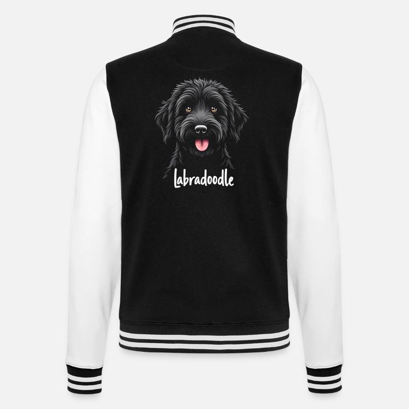 Labradoodle-Freundschaft - College-Sweatjacke - Schwarz/Weiß