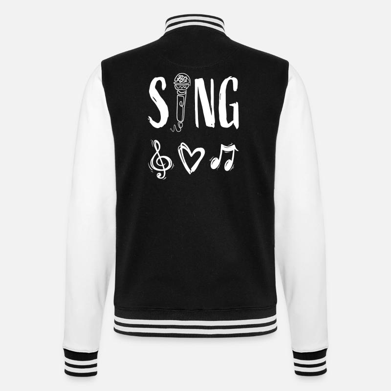 Musique Chanteuse Chanteuse Microphone - Veste Teddy - noir/blanc