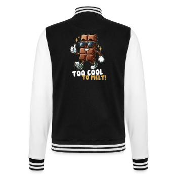 Cool chocolate bar - College Sweat Jacket - black/white - Back - Marisol (170cm)