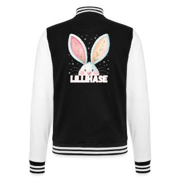 Name Lilli Hase Lillihase Kosename - College-Sweatjacke - Schwarz/Weiß - Hinten - Marisol (170cm)