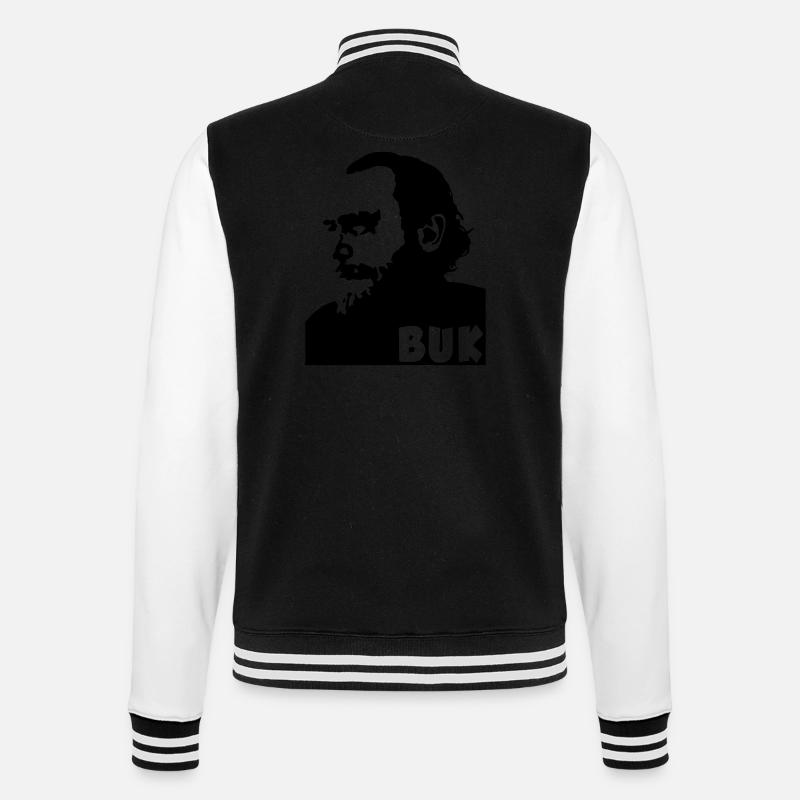 Charles Bukowski - Veste Teddy - noir/blanc
