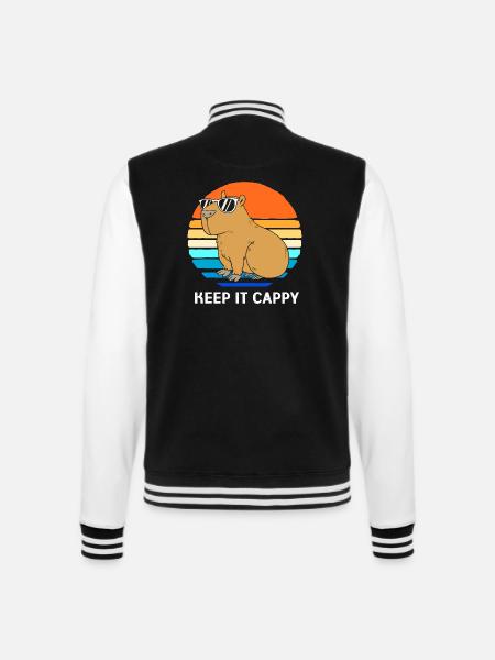 Capybara Capibara - College Sweat Jacket - black/white