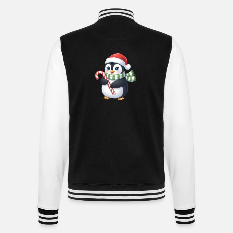 Weihnachtspinguin - eine tolle Geschenkidee - College-Sweatjacke - Schwarz/Weiß