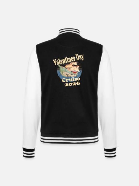 Valentines day Cruise 2026 - College Sweat Jacket - black/white