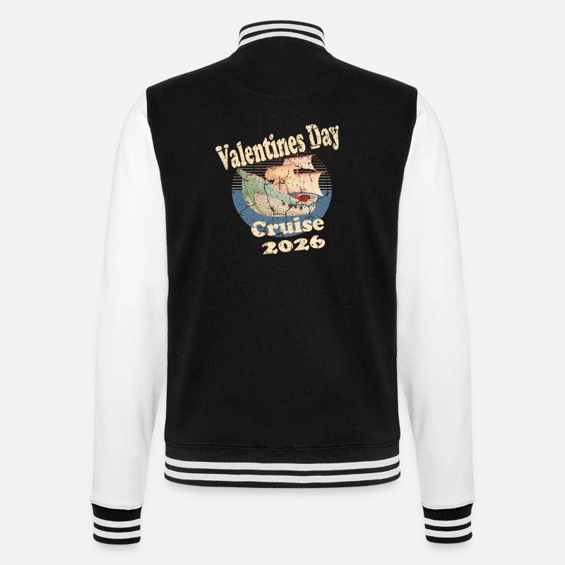 Valentines day Cruise 2026 - College Sweat Jacket - black/white