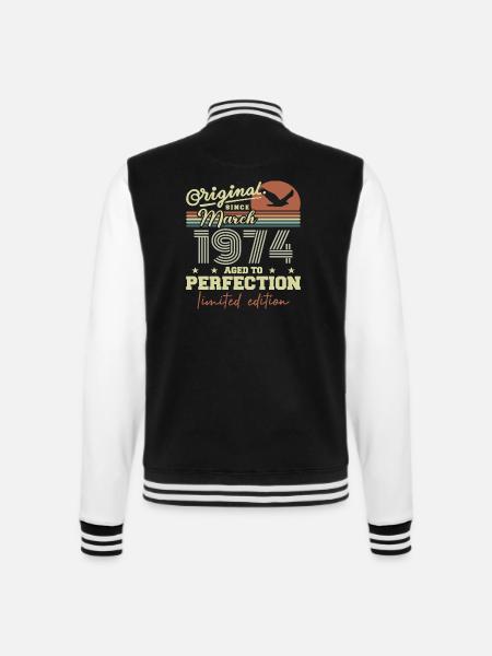 Anniversaire Mars 1974 - Veste Teddy - noir/blanc