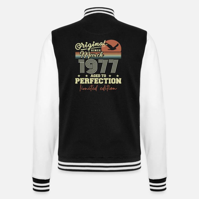 Anniversaire Mars 1977 - Veste Teddy - noir/blanc