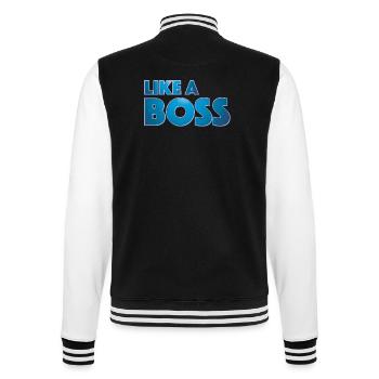 Like a Boss - College-Sweatjacke - Schwarz/Weiß - Hinten - Marisol (170cm)